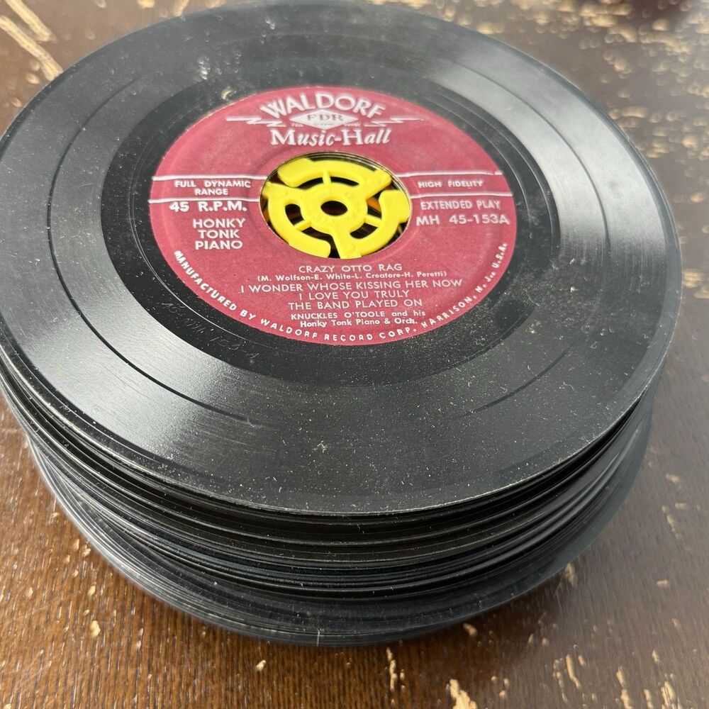 Vintage Country Music 7” 45s VG Vinyl Honky Tonk Cowboy Records Beer Heartbreak